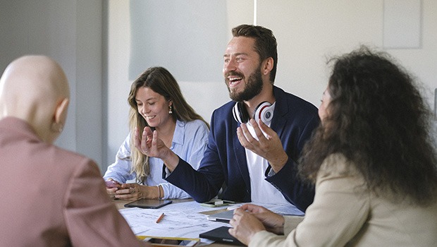 Reunión de trabajo y proyectos profesionales